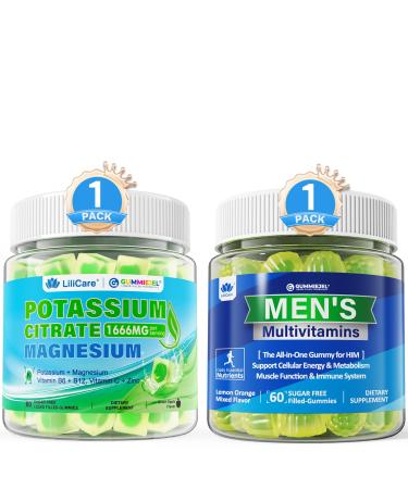 LILICARE Mens Multivitamins Potassium Citrate Gummies 2 Pack