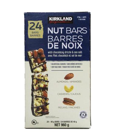 Kirkland Signature Nut Bars Almonds Cashews Pecans 24 bars