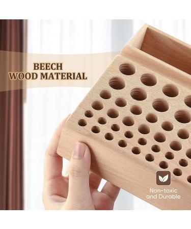 Premium Leather Craft Tool Holder Stand | 98 Holes Wooden Organizer | Large Rack for Punch Tools Storage - Buy Online on GoSupps.com