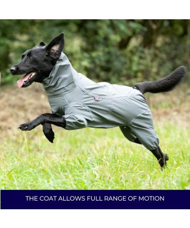 Reflective Dog Jacket Overalls by HUGO & HUDSON - Winter Windproof Coat | Grey XS30 - Buy Online on GoSupps.com