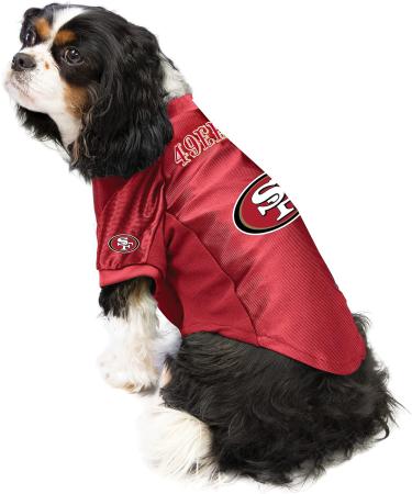 Shop Littlearth NFL San Francisco 49ers Saloon Letters Stretch Pet Jersey - Size S | International Shipping Available - Buy Online on GoSupps.com