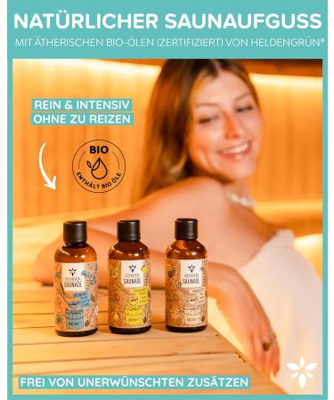 Hero Green Organic Sauna Infusion - 100ml x 2 Pack with Menthol Eucalyptus & Lavender - Nature's Essential Organic Oils for Relaxation - Buy Online on GoSupps.com