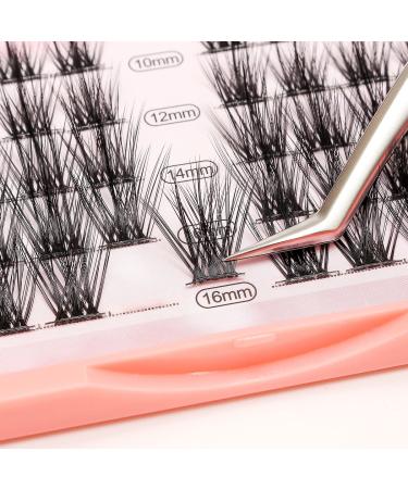 Buy 10-12-14-16mm Mixed Wide Stem Cluster Lashes | 3D Volume Soft & Lightweight Individual False Eyelashes - Buy Online on GoSupps.com