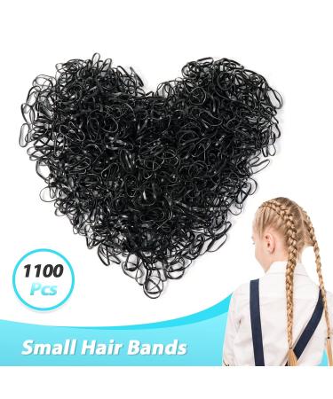 Buy HanyoSheng Mini Hair Ties - 1100 Elastic Bands for Kids & Dreadlocks | Ideal for Hairstyles & Braids - Black - Buy Online on GoSupps.com