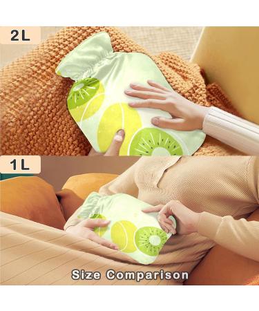 Naanle Kiwifruit Lemon Heat Bottle - 1L Transparent Hot Water Bottle for Bed Hand & Foot Warmer | Pain Relief & Cold Therapy | International Shipping - Buy Online on GoSupps.com