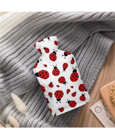 Ladybug Hot Water Bottle with Plush Cover - Cozy Hand Warmer for Adults & Kids | 26.5x15.3cm - International Shipping Available - Buy Online on GoSupps.com