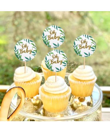 Cyodoos 30Pcs Baby Shower Cupcake Toppers Oh Baby Cupcake Toppers Woodland Jungle Safari Theme Cupcakes Decor Gender Reveal Cake Topper Birthday Party Supplies For Kids Dessert Favor - Buy Online on GoSupps.com