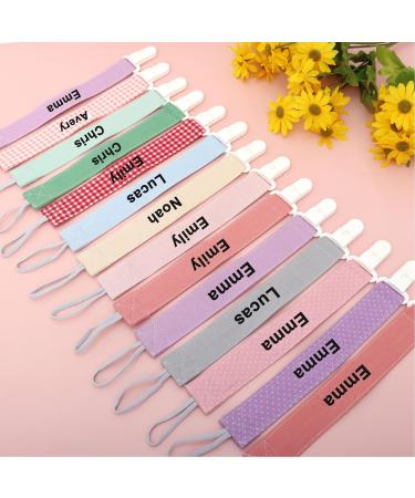 Personalized Pacifier Chain with Names | Ideal Baby Shower Gift | Universal Pacifier Holder (Gray + Blue) - Buy Online on GoSupps.com