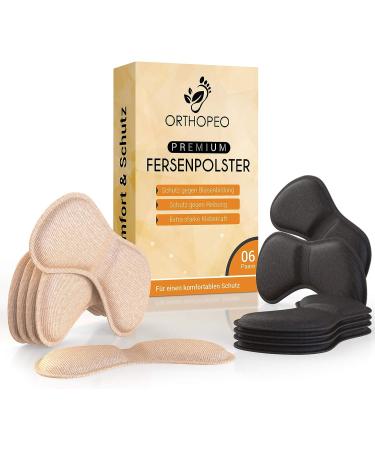 ORTHOPEO Premium Heel Pads - Soft Gel Cushion Inserts for Loose Shoes - Set of 6 - Buy Online on GoSupps.com