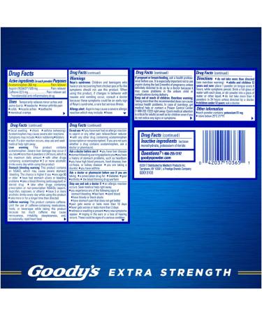 Goody's Extra Strength Headache Powder - Fast Relief for Headaches, Arthritis Pain, Backaches & More - Buy Online on GoSupps.com