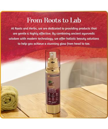 Ayurvedic Skin Nectar - Vegan Fenugreek Serum & Moisturiser for Hydrated Glowing Skin | ROOTS AND HERBS 1.01oz - Buy Online on GoSupps.com