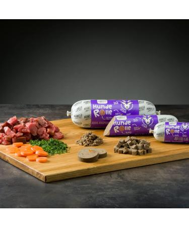 PURBELLO Wet Dog Food 3 Rolls 3 Horses 3 Goats 2 Lambs Monoprotein Dog Food High Meat Sausage Cut Resistant Dog Food - Buy Online on GoSupps.com