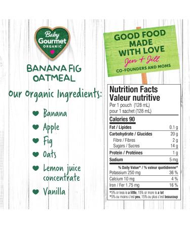 Baby Gourmet Banana Apple Fig Oatmeal Greek Yogurt 12-Pack - Buy Online on GoSupps.com