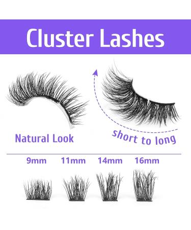 HeyAlice Lash Clusters Eyelash Extension Kit - Mink Lashes for Natural, Fluffy, Wispy Look | DIY False Eyelashes Cluster Extension - Buy Online on GoSupps.com