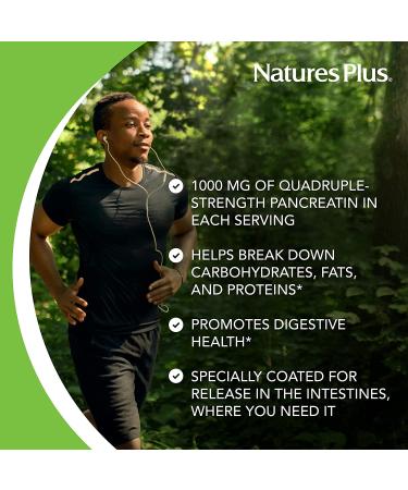 Buy Nature's Plus Pancreatin 1000 mg â€“ 60 Tablets for Digestive Support - Buy Online on GoSupps.com