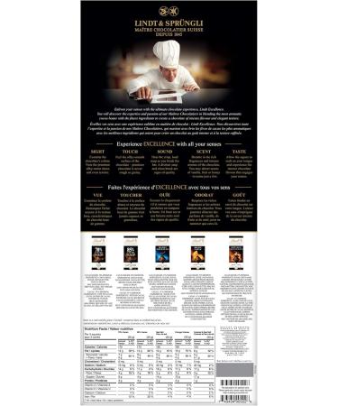 Lindt Excellence Dark Chocolate Bar Collection 100 g (Pack of 5 Bars) 1 Bar Each - 70% 85% Sea Salt Orange Caramel-Sea Salt - Buy Online on GoSupps.com