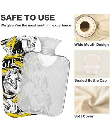 Naanle Transparent Banana Monkey Skull Hot Water Bottle 1L | Bed & Hand/Foot Warmer for Pain Relief & Heat Therapy - Buy Online on GoSupps.com