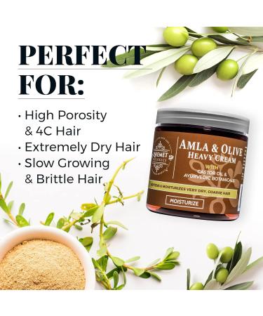 Qhemet Biologics Soften & Hydrate Duo: Castor & Moringa Serum + Amla & Olive Cream - 4C Hair Moisturizer & Softening Serum Set - Buy Online on GoSupps.com