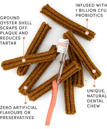 Crumps Naturals Plaque Busters Advanced - Whole Mouth Care Dental Sticks 9.5oz | Natural Pet Dental Chews for Healthy Teeth & Gums - International Shipping Available - Buy Online on GoSupps.com