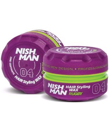 Nish Man Hair Styling Gel Hair Wax for Men 150 ml | Edge Control | Ultra High Strong Hold | Hair Clay Aqua Wax | Wax Stick Hair | Men's Hair Gel (04 Rugby)