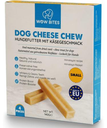 WoW Bites Premium Crauca Cheese for Dogs - Healthy Yak Cheese Chews Long Brass & Bone Treats (S 4 Pack) - Natural & Tasty Dog Snacks - Buy Online on GoSupps.com
