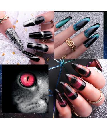 Clara Colors Cat Eye Gel Nail Polish Set 20 Colors Magnetic Nail Polish Holographic Glitter Galaxy Series Cat Eye Gel Polish Kit with 4 Magnet Black White Base Gel and Base Top Coat Gel Long Lasting Soak Off UV LED Cat Eye Nail Polish for Professional Nai - Buy Online on GoSupps.com