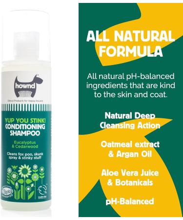 HOWND Yup You Stink 250ml - Dog Shampoo for Smelly Dogs - Fox Poo Shampoo for Dogs - Sensitive Skin Formula with Oatmeal, Eucalyptus, and Cedarwood - Dog Shampoo and Conditioner - Buy Online on GoSupps.com