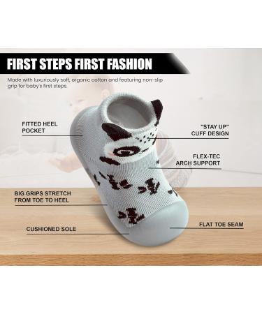 Dookeh Baby Shoes Non Slip Soft Sole Sneakers for Toddlers - Gray, 2-3 Years - Buy Online on GoSupps.com