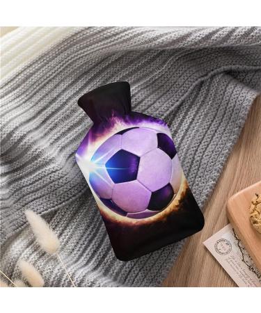 Football Hot Water Bottle with Plush Cover - Hand Warmer for Adults & Kids | 26.5x15.3cm - International Shipping Available - Buy Online on GoSupps.com