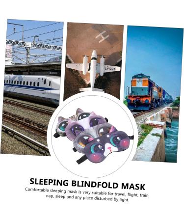 Healeved 4 Pcs Blindfold Ice Pack Silk Eye Mask Set for Sleep | Animal Print Plush Travel Masks | Snap Covers for Work and Travel - Buy Online on GoSupps.com