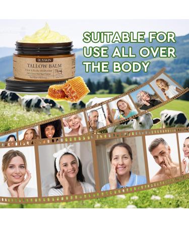 Blisskin Beef Tallow for Skin & Face tallow and honey balm Organic grass fed beef tallow & Raw Honey Balm lotion moisturizer for Face & Skin Whipped Tallow Moisturizer Cream | All-Natural | 1.76 oz - Buy Online on GoSupps.com