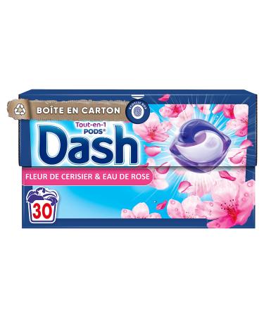 Dash All-in-1 PODS Laundry Detergent Capsules, 120 Loads (4x30 Tablets), Cherry Blossom & Rose Water, Ultra Clean & F