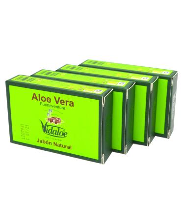 Vidaloe Vidaloe Natural Aloe Vera Soap 55 ml x 4