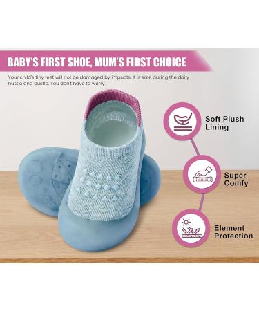 Dookeh Toddler Baby Shoes Non Slip Soft Sole Sneakers | Gray | 2-3 Years - Buy Online on GoSupps.com