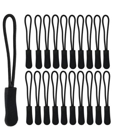 Vesaneae 20 pieces of zipper 6.5*1 cm zipper pulls zipper day replacement zipper extension zipper zipper for backpacks luggage school bags handbags black