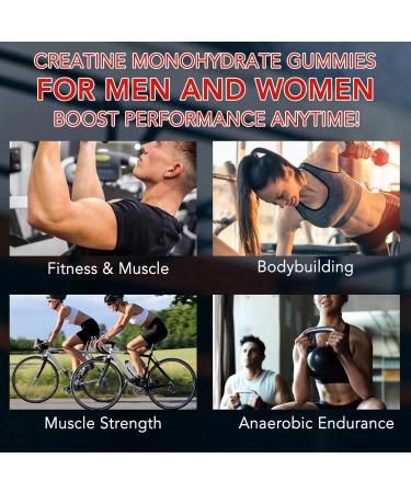 WeiWeiLa Creatine Monohydrate Gummies Creatine Monohydrate per Serving Chewable Creatine for Muscle Builder Energy Boost 120 Gummies - Buy Online on GoSupps.com