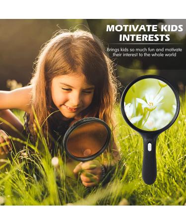 5.5 Inch Handheld Magnifying Glass with Light - 3X 10X Magnification, 3 LED Lights, Storage Bag & Cleaning Cloth - Ideal for Seniors, Reading, Inspection, Coins & Exploration - Buy Online on GoSupps.com