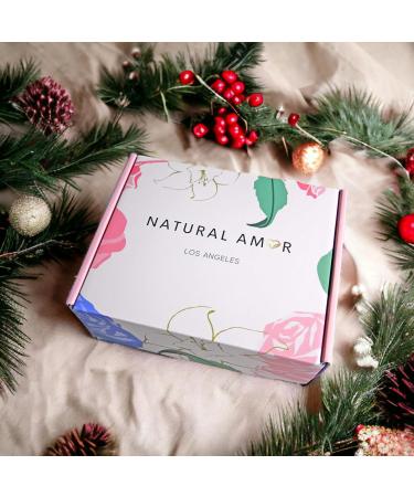 Natural Amor-Rose Spa Gift Set for Women | 7pc Rose Scent Bath & Body Collection - Soap Hand Cream Bath Bomb - Buy Online on GoSupps.com