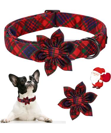 Shop Aring Pet Christmas Dog Collar - Cute Checkered Design with Flower Comfortable & Stylish for All Dog Sizes - Perfect Holiday Accessory! - Buy Online on GoSupps.com