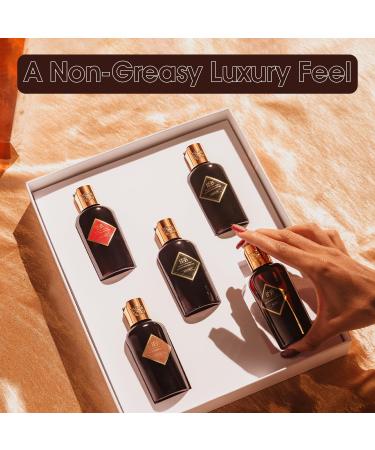 Brown Sugar Babe Body Oil Gift Set, Vanilla Body Oil and Perfume Oil for Women, Jasmine Oil with Marshmallow and Vanilla Musk, Five Scents are Creme De La Creme, Wild Card, Rich Aunty, Madam, Marry Me - Buy Online on GoSupps.com