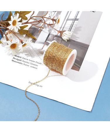 Pandahall 32ft Golden Iron Cross Necklace Chain for DIY Jewelry Making - 3x2.2x0.6mm - Buy Online on GoSupps.com
