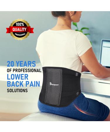 Back Brace for Lower Back Pain Relief | Lumbar Support Belt for Herniated Disc & Sciatica | Adjustable Breathable Design | Fits Waist 37-48 - Buy Online on GoSupps.com