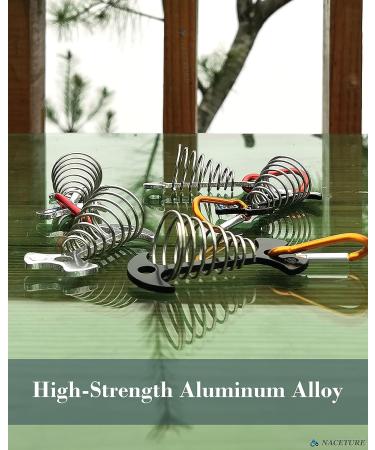 NACETURE Aluminum Tent Rope Tightener with Clips - 10 Pack | Cord Adjuster Tensioners for Outdoor Camping Tents - Buy Online on GoSupps.com