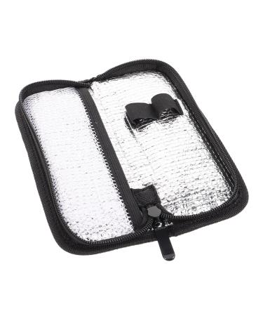 Insulin Cooler Travel Bag Insulin Cooler Pack Portable Cooler Travel Cooler Tote Storage Rack Diabetic Drugs Organizer Diabetic Cooling Bag Oxford Cloth Black Bag Organizer Black 20x7cm