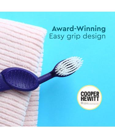 RADIUS Flex Soft Bristles Toothbrush - BPA Free, ADA Accepted - Improve Gum Health - Right Hand - Assorted Colors - Pack of 6 - Buy Online on GoSupps.com