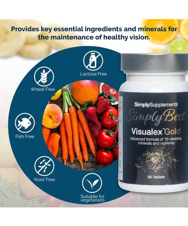 Visualex Gold - Vegan Eye Health Supplement - 60 Tablets for 2 Months Supply | SimplySupplements International Shipping - Buy Online on GoSupps.com