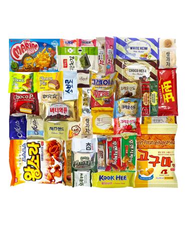 Seri's Choice Korean Snack Box - 42 Individually Wrapped Packs of Candy, Snacks, Chips, Cookies, and Drink - Gift Box for Kids, Teens, Seniors, Father's Day - Buy Online on GoSupps.com