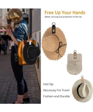 JYG Hat Clip for Traveling Handbag Backpack PU Elastic Cap Holder Outdoor Travel Accessory Hat Companion Black-16533 - Buy Online on GoSupps.com