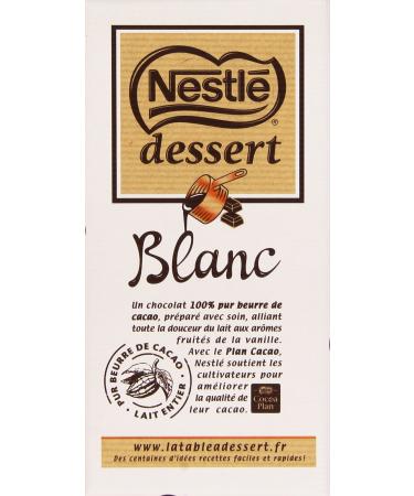 Nestlé Dessert White Chocolate Bar 180 g