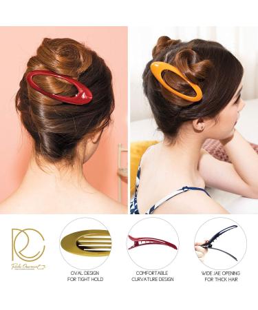 RC Roche 6-Piece Oval Hair Clip Set - Stylish Hair Accessories for Women & Girls | Fashionable Large Classic Multi-Fold Clips - Buy Online on GoSupps.com